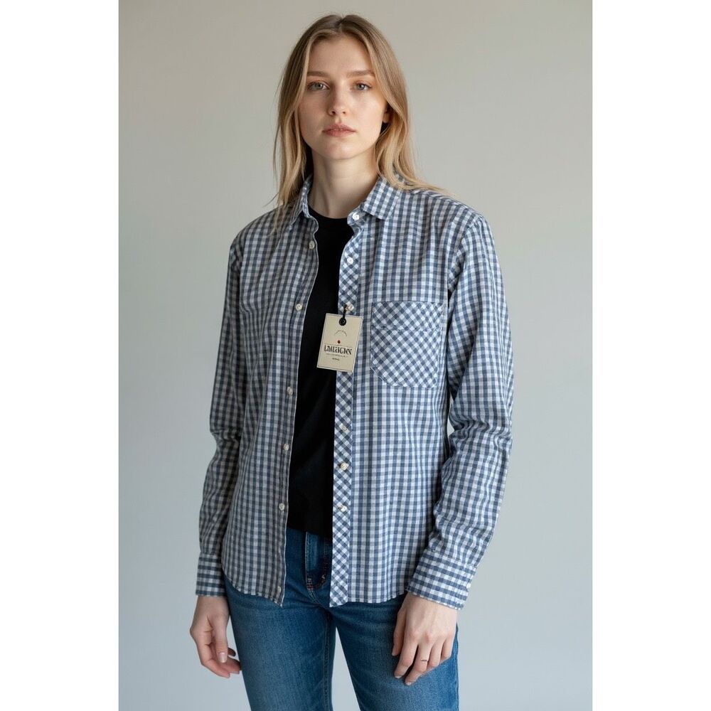 $65 Untuckit women’s blue gingham brand new size 0 m7